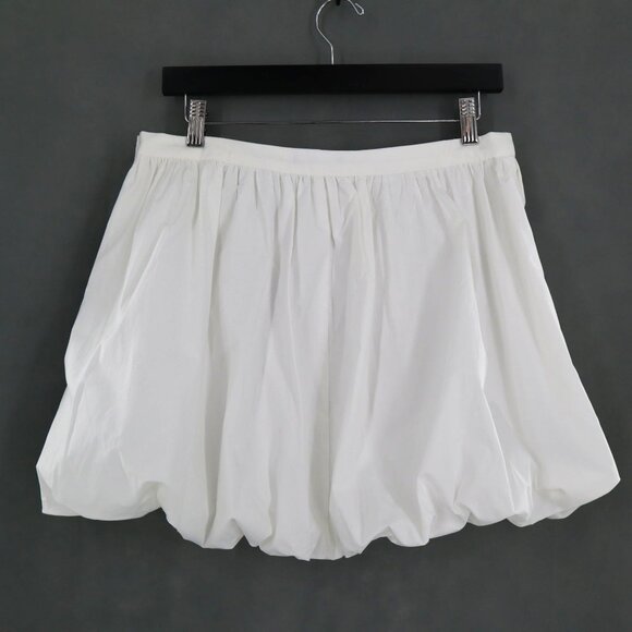 J. Crew Bubble Hem Mini Skirt Women 8 White Romantic Feminine Elevated Basic NWT - Picture 5 of 10
